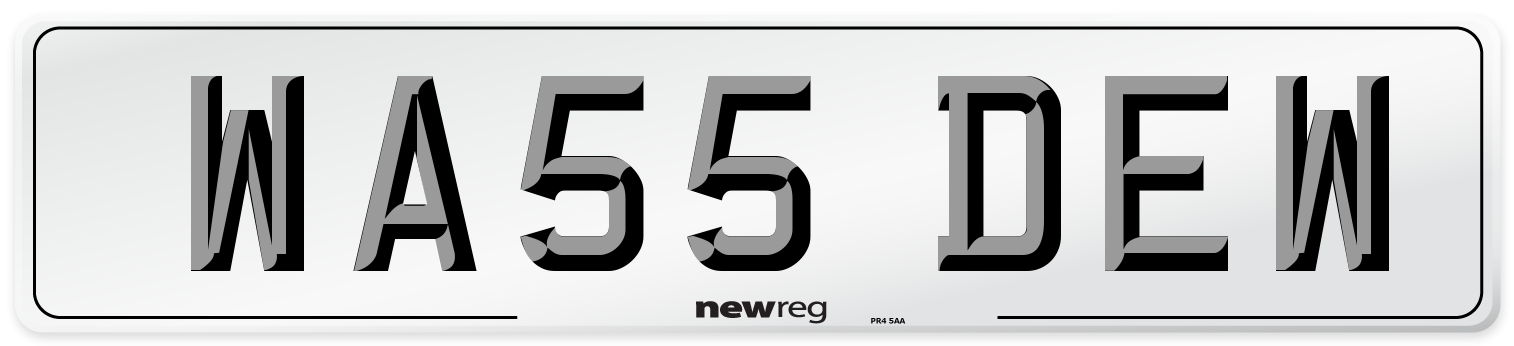 WA55 DEW Number Plate from New Reg